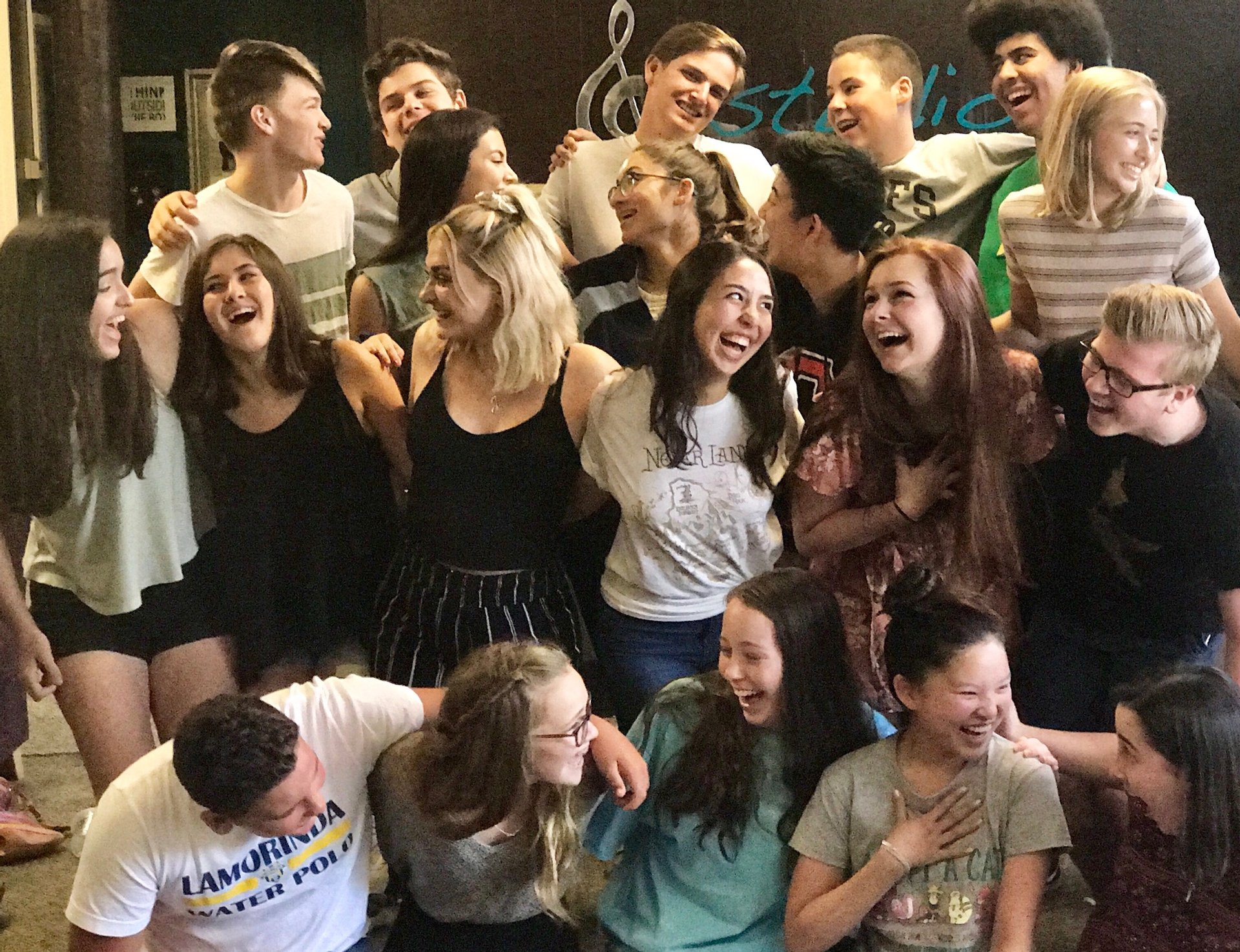 Teen leaders collaborating